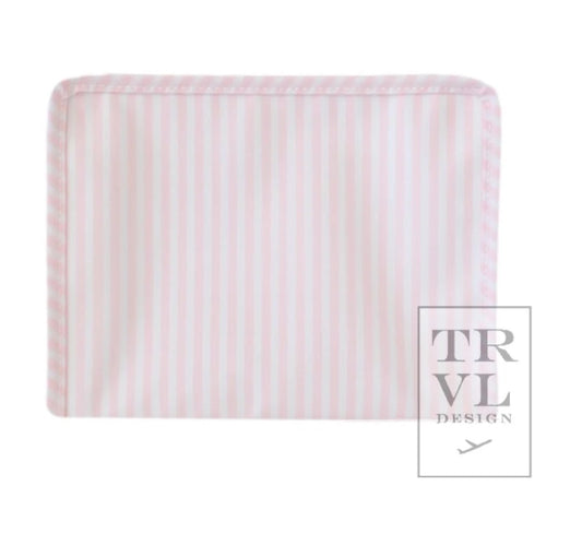 TRVL Pimlico Stripe. - Pink Medium Roadie Bag