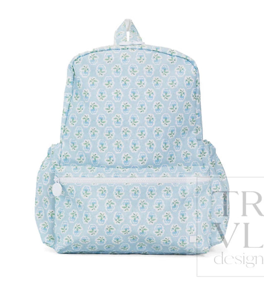TRVL Petite Fleur Blue Back Pack