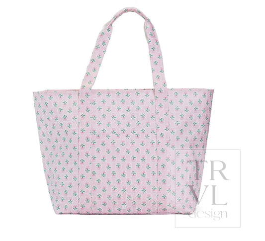 TRVL Petite Fleur Pink Jumbo Tote