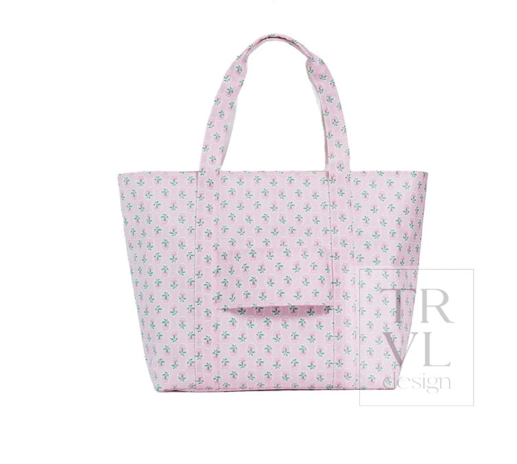TRVL Petite Fleur Pink Jumbo Tote
