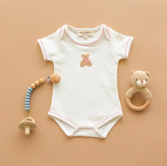 Bear Hugs Body Suit Dusty Rose