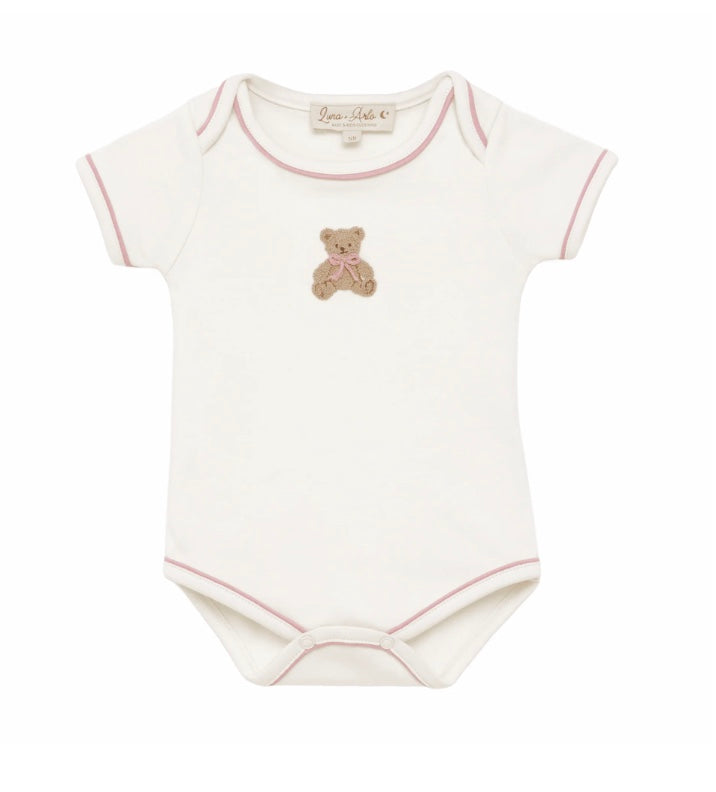 Bear Hugs Body Suit Dusty Rose