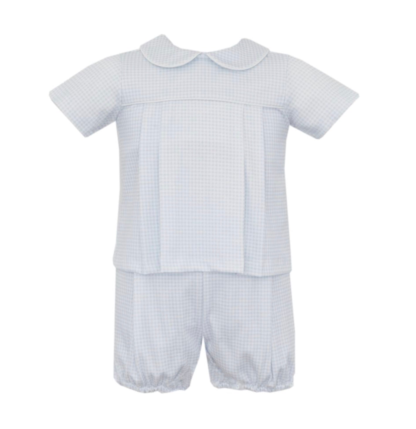 Oliver Blue Gingham Diaper Set