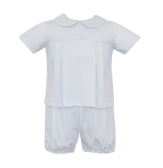 Oliver Blue Gingham Diaper Set