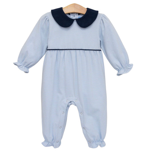 Kathrine Blue Stripe Romper
