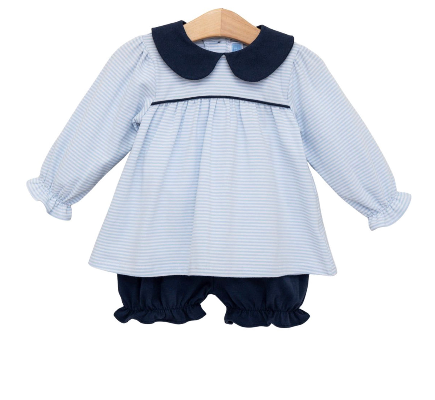 Kathrine Blue Stripe Bloomer Set