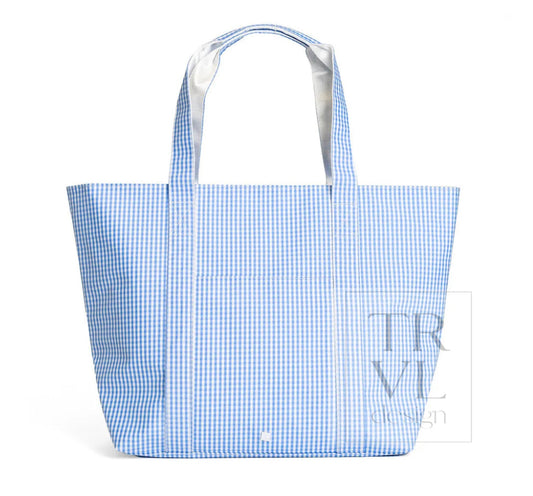 TRVL Jumbo Tote Gingham Sky