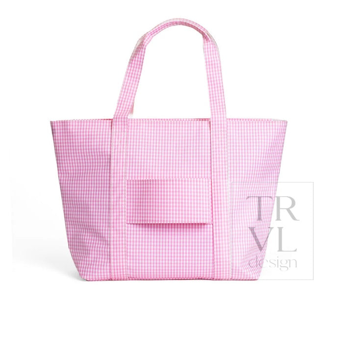 TRVL Jumbo Tote Gingham Pink