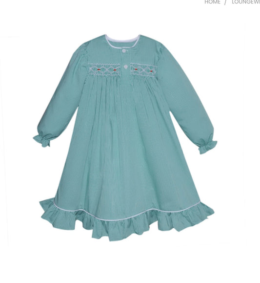 Claire's Green Christmas Gown