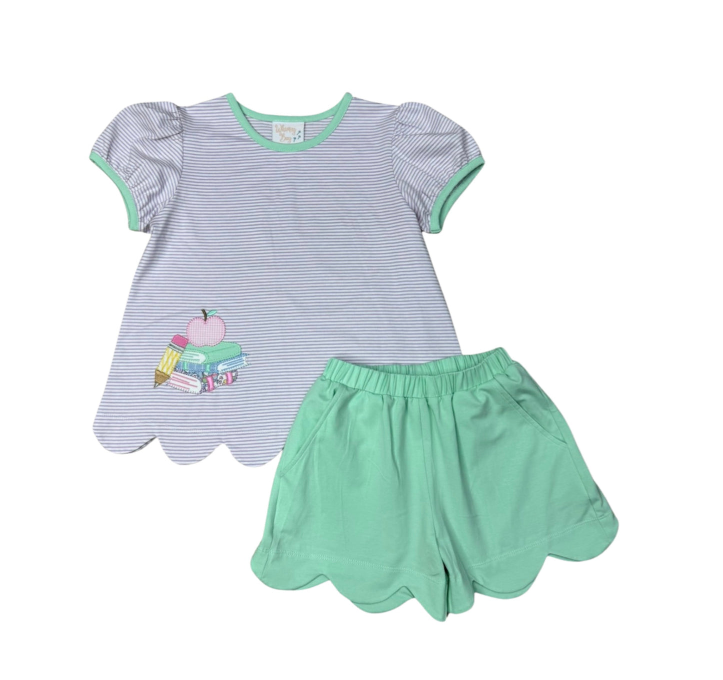 Off to School Shorts Set