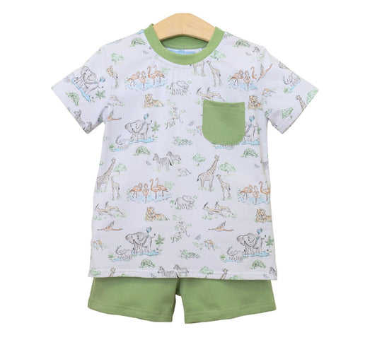 Zeke's Zoo Short Set