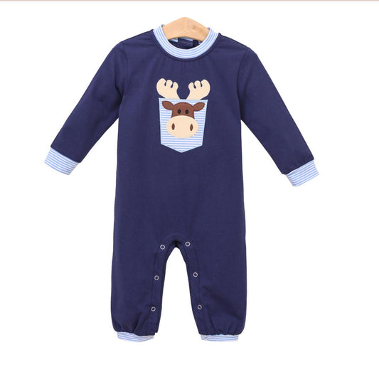 Moose Pocket Romper