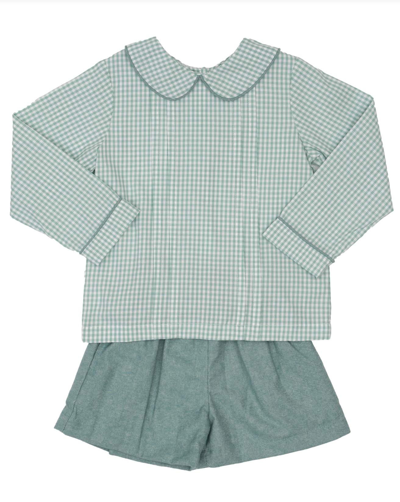 Tyler Teal Check Short Set
