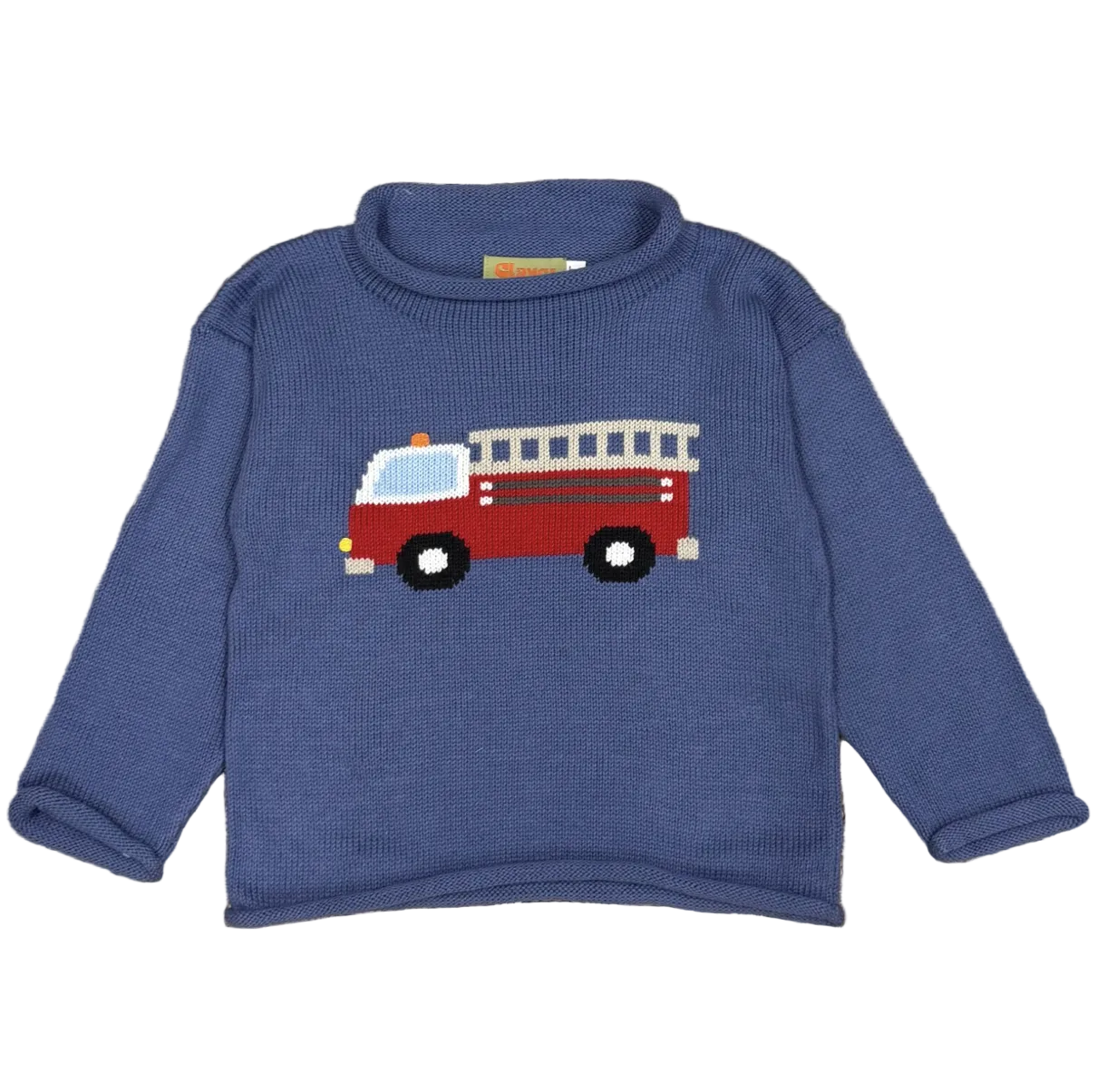 Steel Blue Fire Truck Sweater