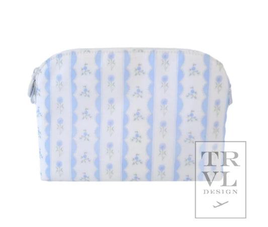 TRVL Blue Floral Stripe Goodie Bag