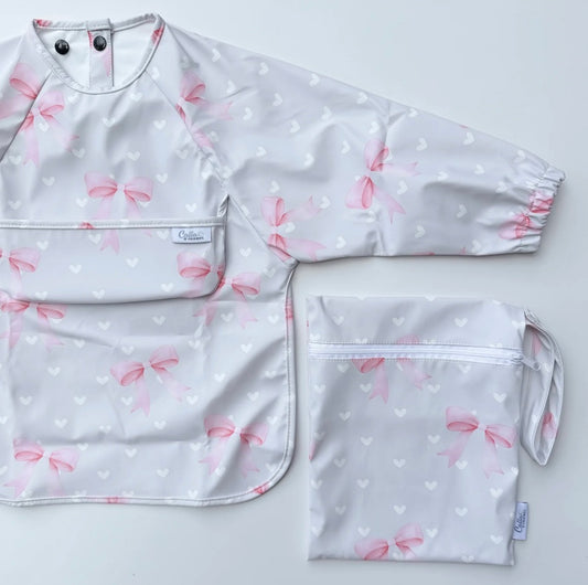 Pink Bow Grayson Bib