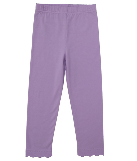 Trotter Street Lavender Scalloped Leggings