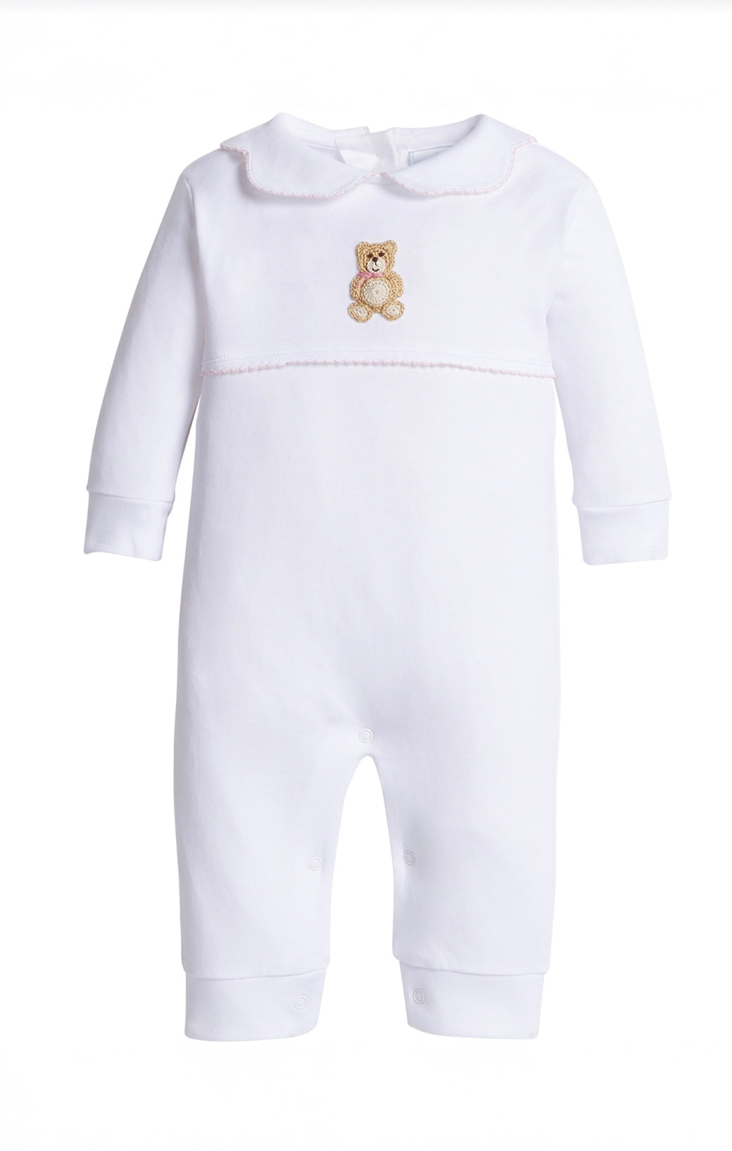 Crochet Playsuit Pink Bear