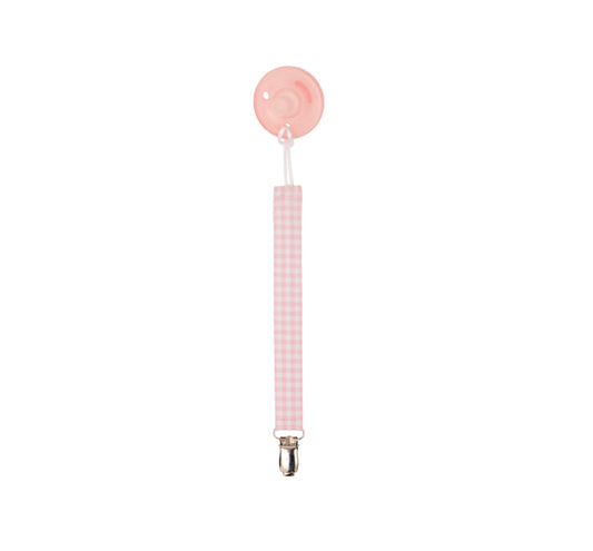 Parker Paci Clip Pink Gingham