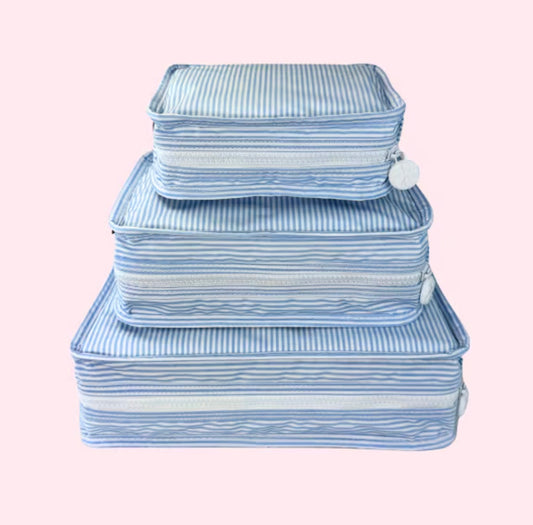 Baby Blue Preppy Stripe Stacking Set