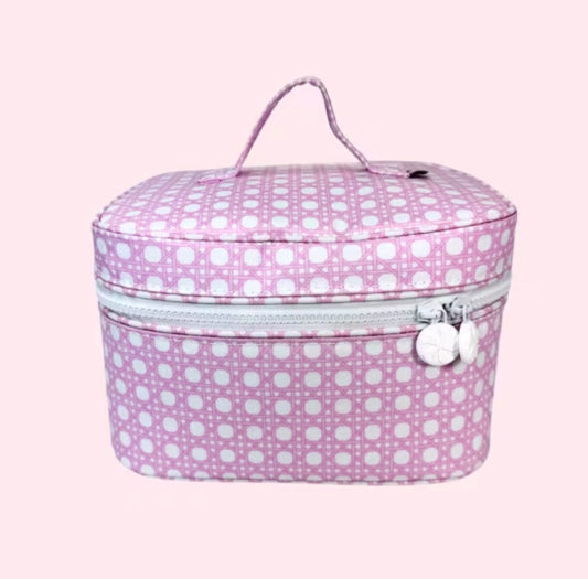 Pink Bungalow Train Case