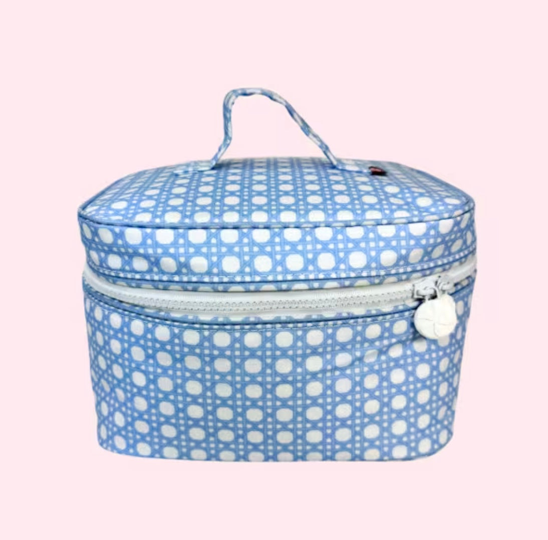 Baby Blue Bungalow Train Case