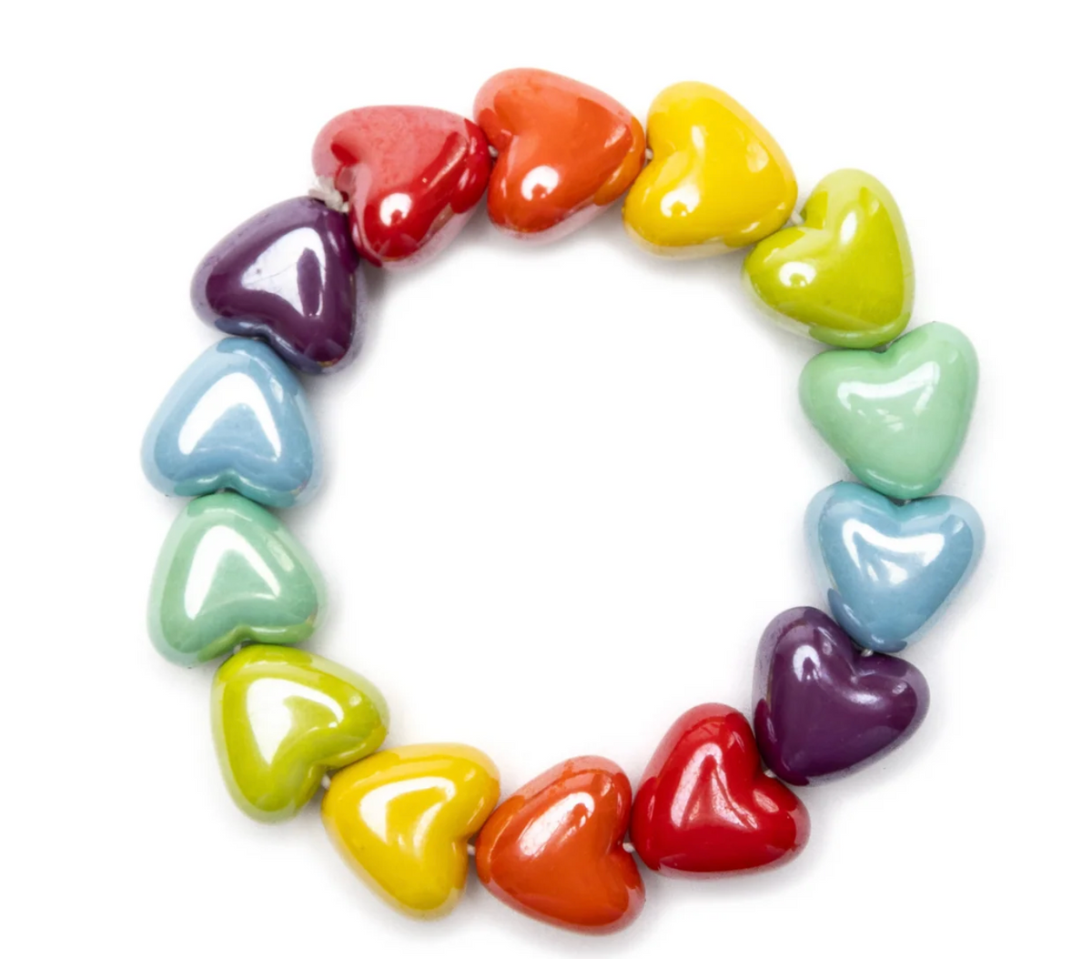Rainbow Hearts Bracelet