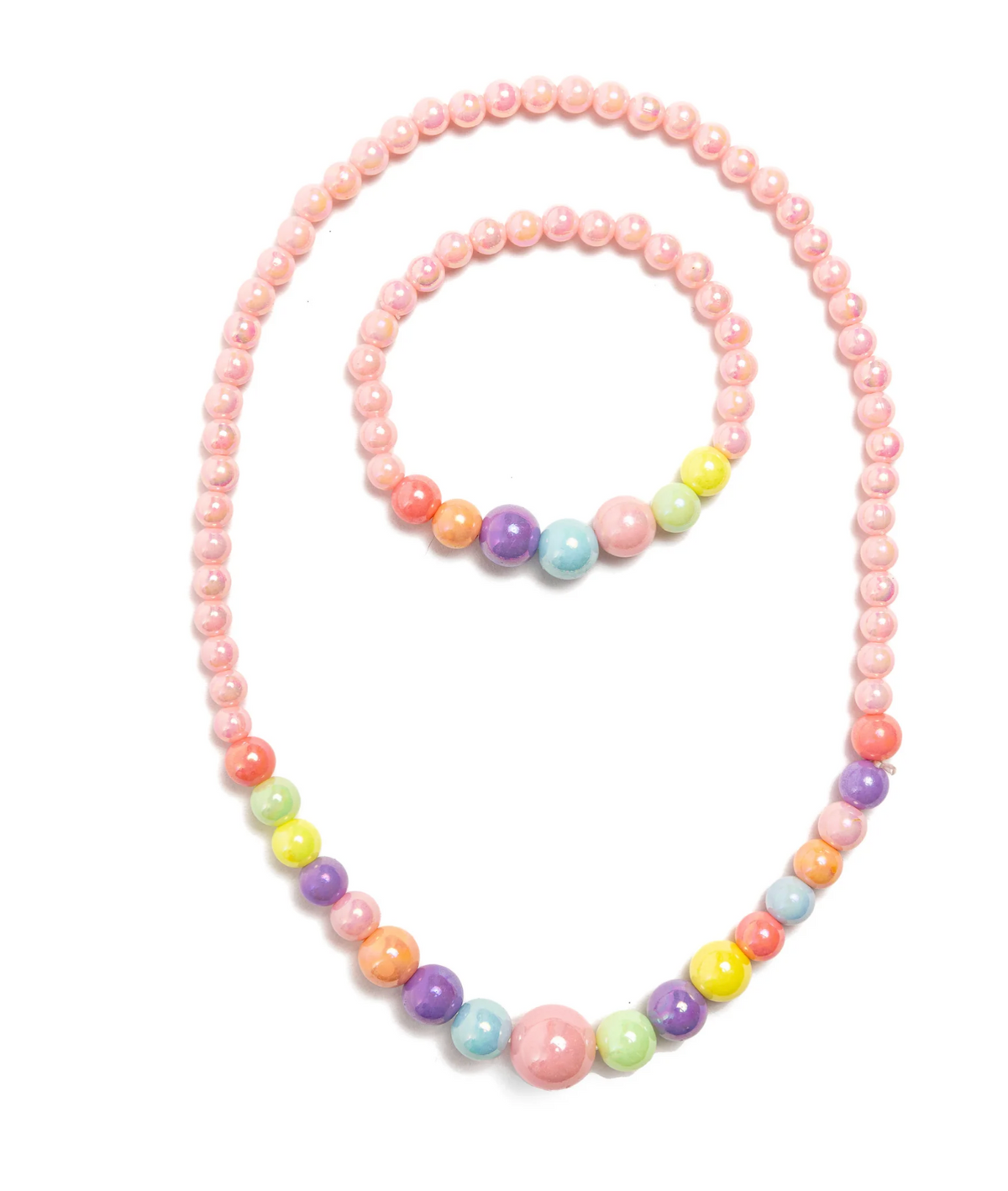 Pearly Pastel Necklace and Bracelet Set