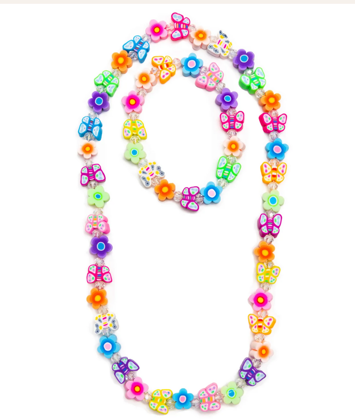 Flutter Flowers Necklace and Bracelet Set
