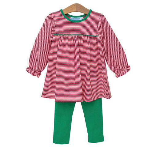 Ellie Red Stripe Pants Set