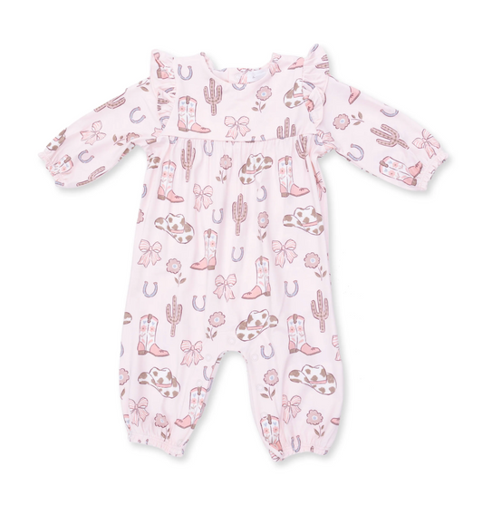 Cowgirl Boots Ruffle Romper