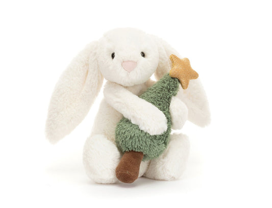 Bashful Bunny with Christmas Tree