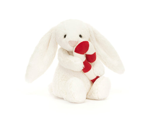 Bashful Bunny with Candy Cane