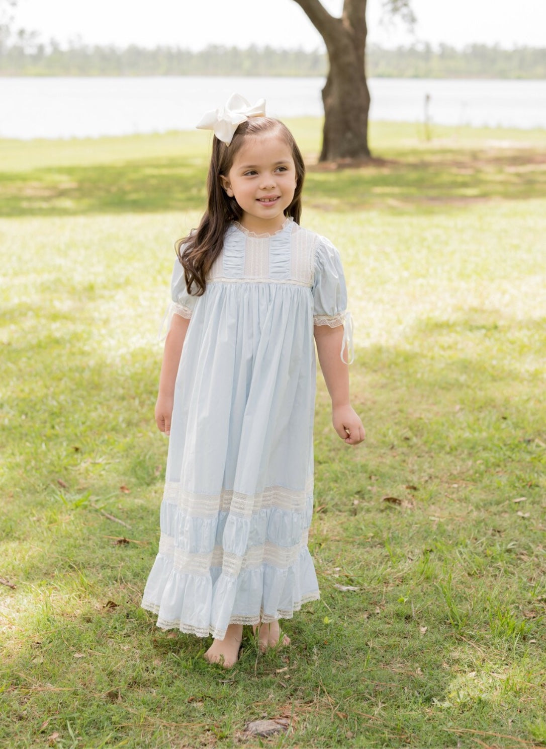 Mary Claire Blue Heirloom Dress Ecru Lace – Gretchen's Haus