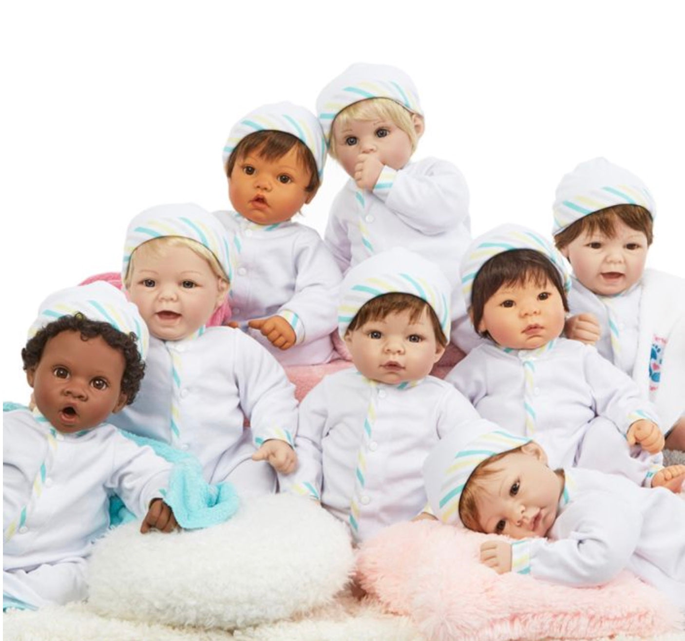 Newborn Munchkin Brunette Blue Eyes