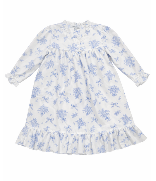 Evie Blue Toile Gown