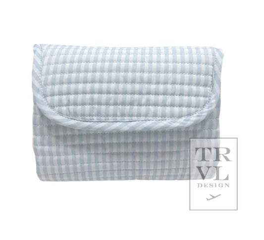 TRVL Quilted Changing Pad - Pimlico Stripe Blue