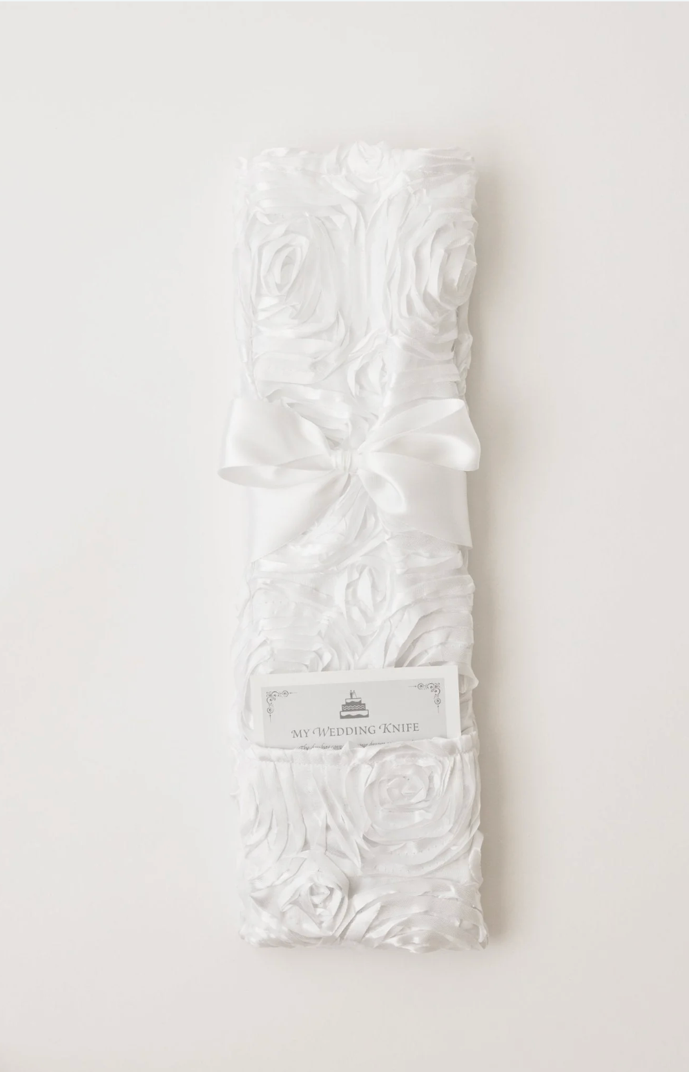Wedding Knife-White Rosettes