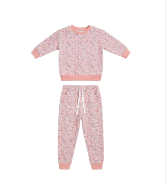 Mauve Floral Jogger Set