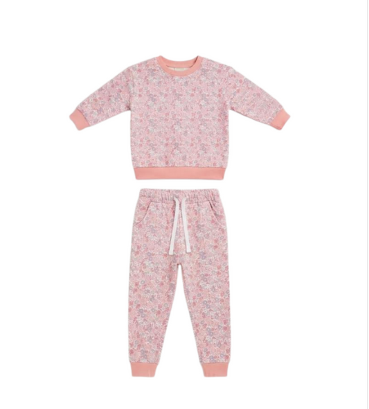 Mauve Floral Jogger Set