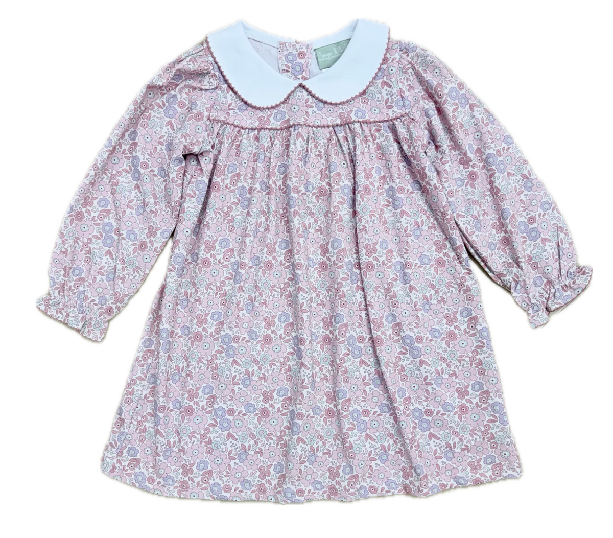 Mauve Floral Peter Pan Dress