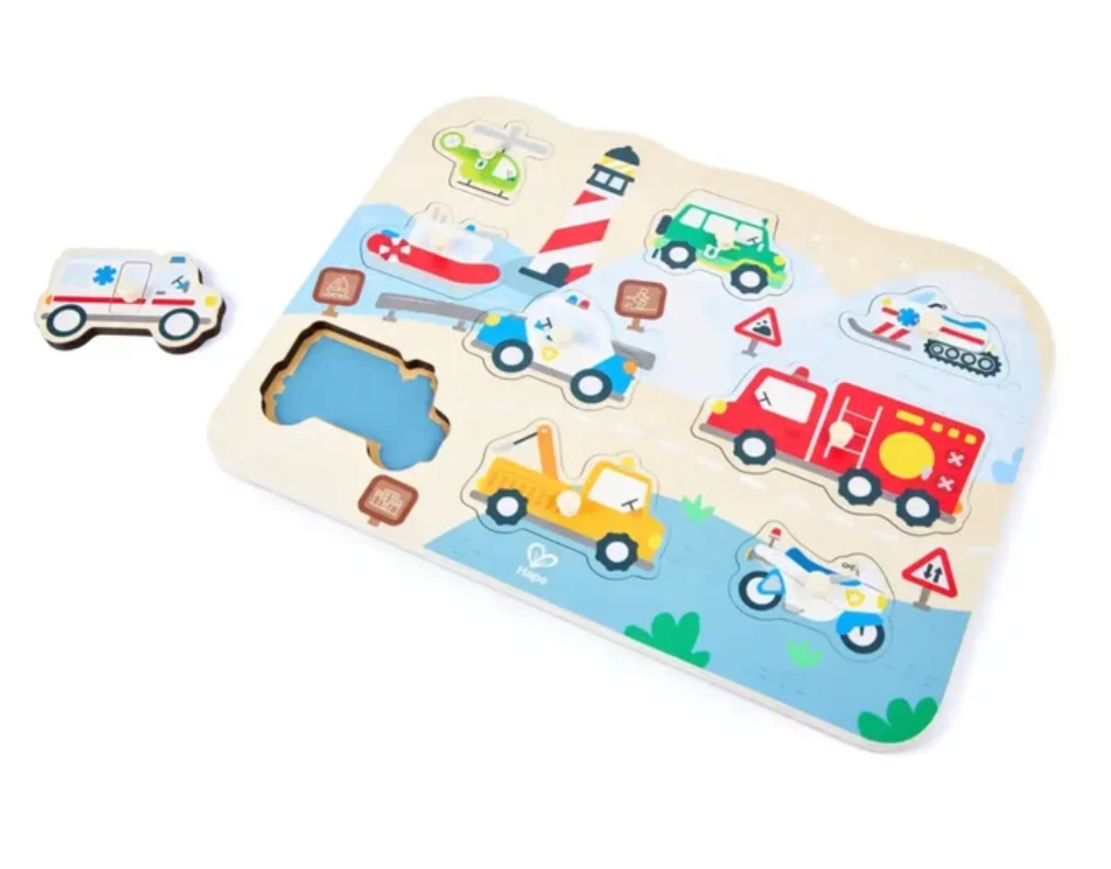 Emergency Vehicle Peg Puzzle
