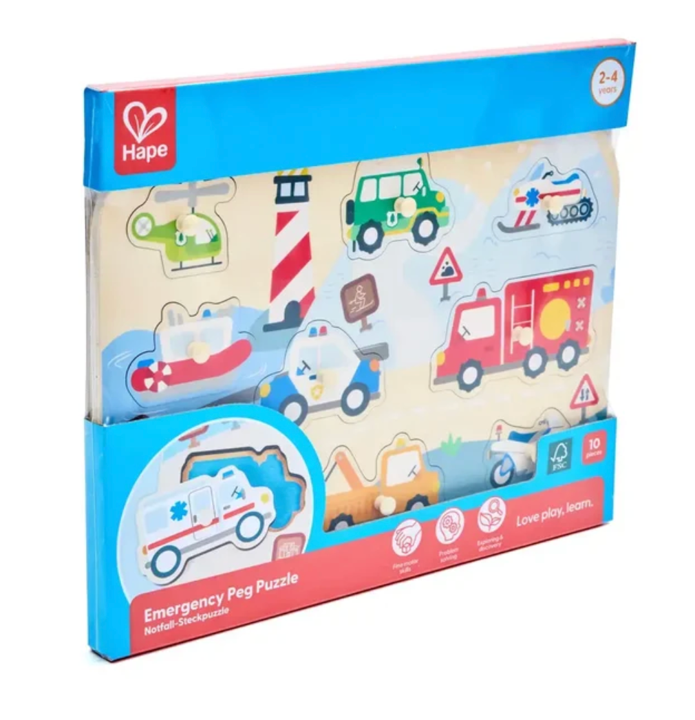 Emergency Vehicle Peg Puzzle
