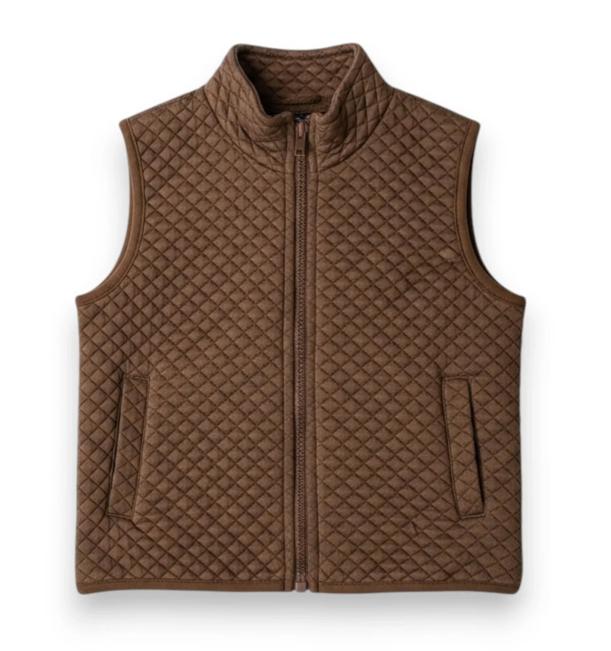 Brown Quilted Vest