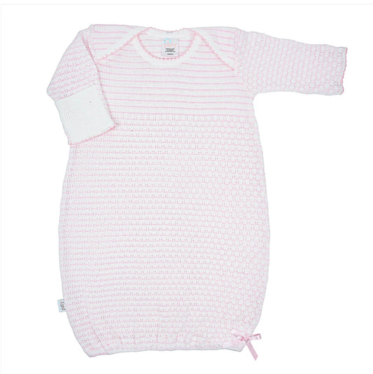 Paty Knit Pink Pinstripe Gown