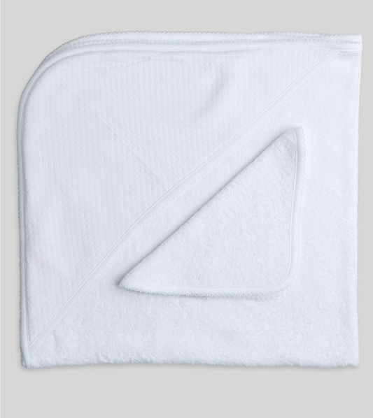 White Hood Quilted Towel