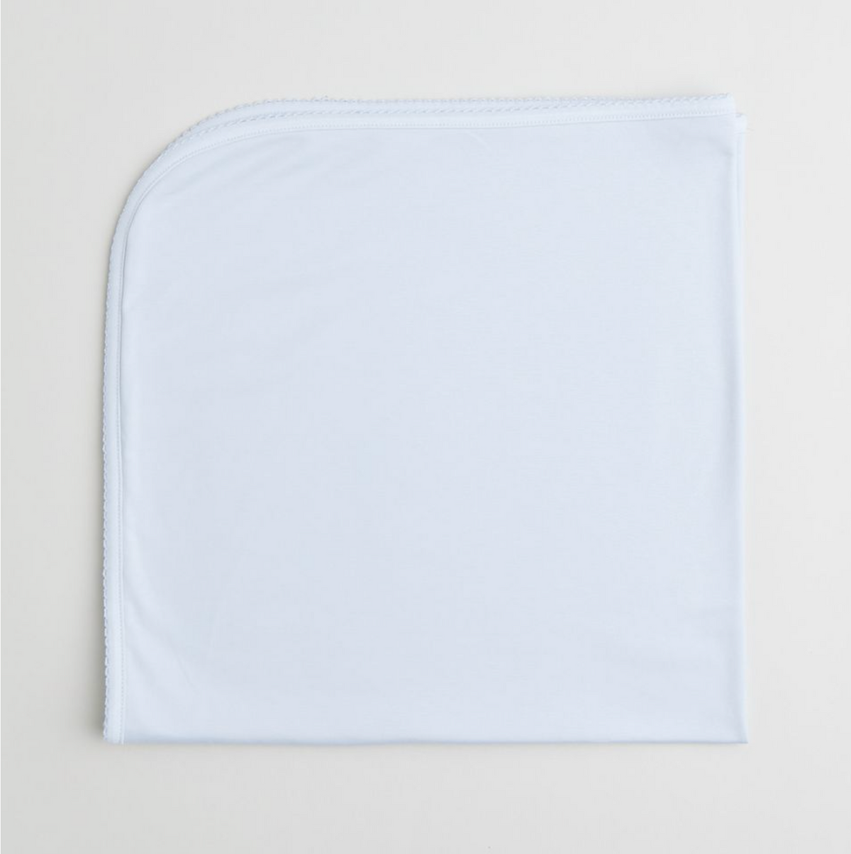 Blue Pima Receiving Blanket