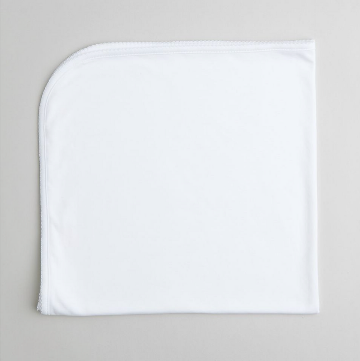 White Pima Receiving Blanket