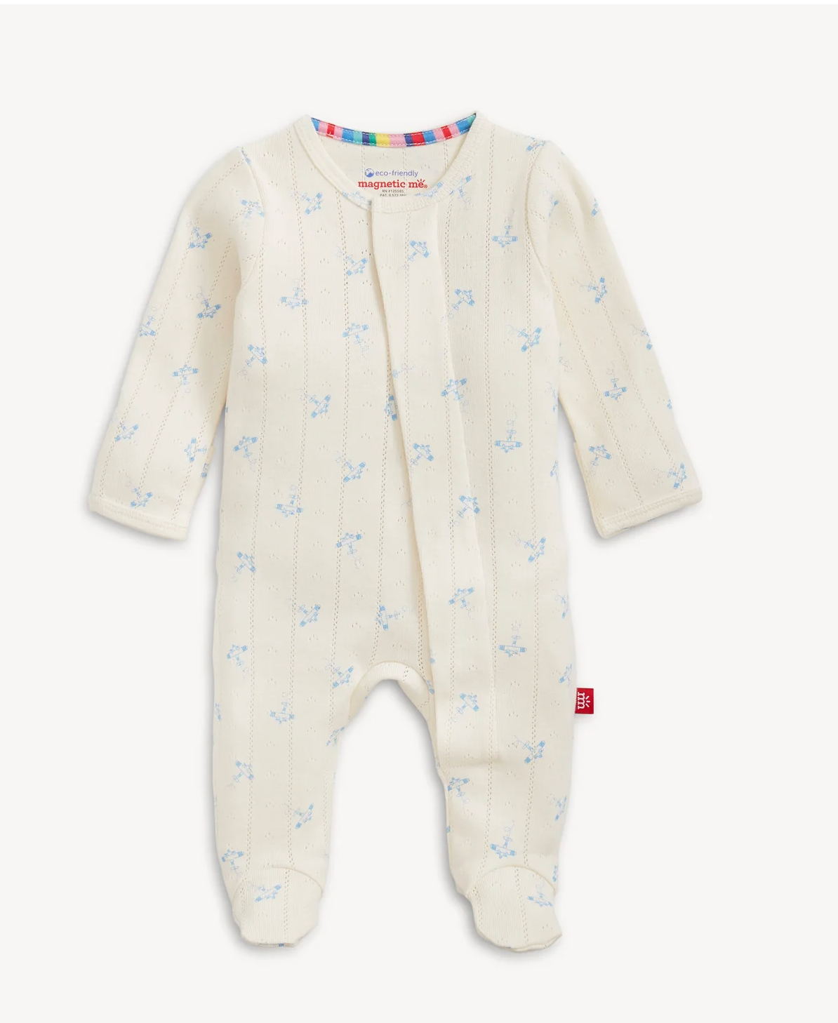 Airplanes Cotton Pointelle Footie