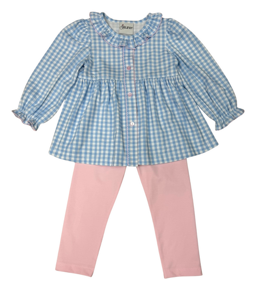 Meadow Knit Gingham Pant Set